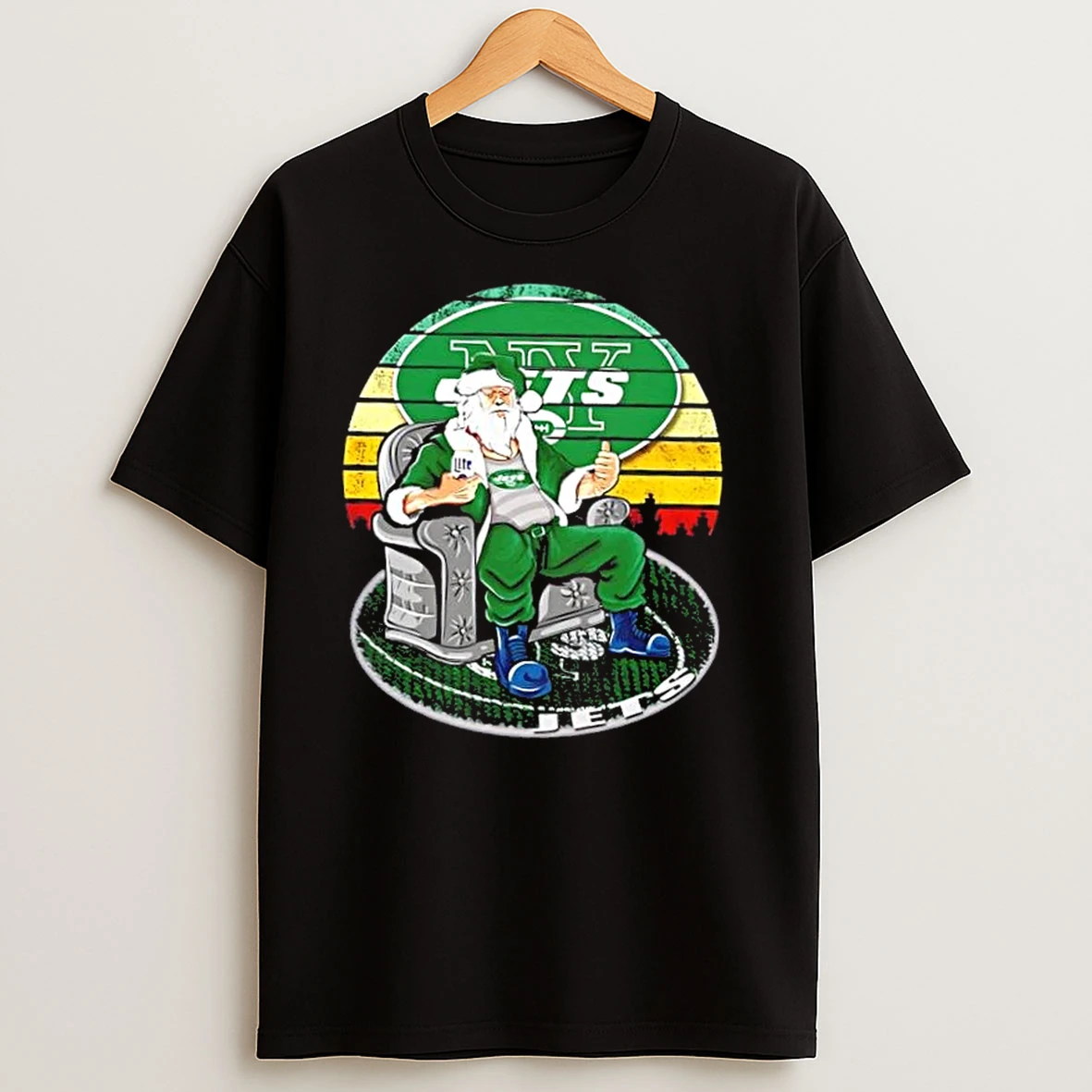 New York Jets X Santa Claus Christmas Vintage T Shirts