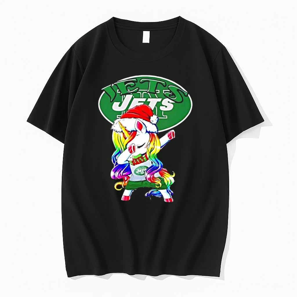 New York Jets X Unicorn Santa Hat Dabbing Merry Christmas Shirts