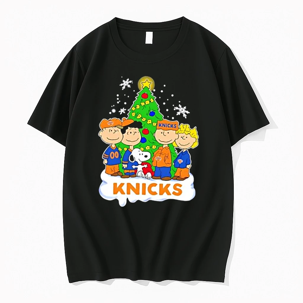 New York Knicks X Peanuts Snoopy And Friends Christmas Tree Shirts