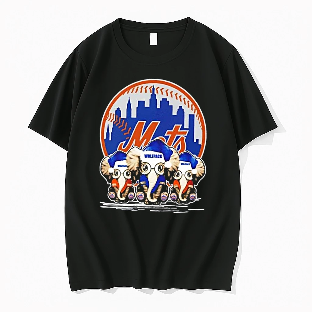 New York Mets X Elephants Santa Hat Merry Christmas Shirts