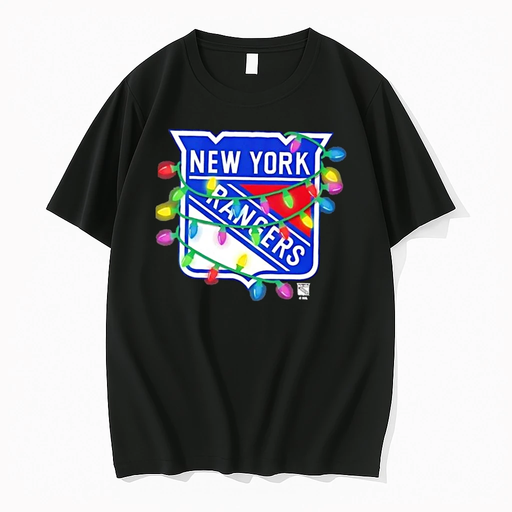 New York Rangers Logo Holiday Christmas Lights Shirts
