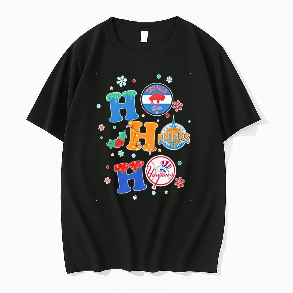 New York Sports Teams Ho Ho Ho Christmas Shirts