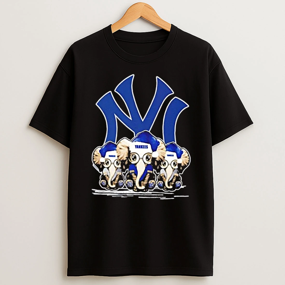 New York Yankees X Elephants Santa Hat Merry Christmas Shirts