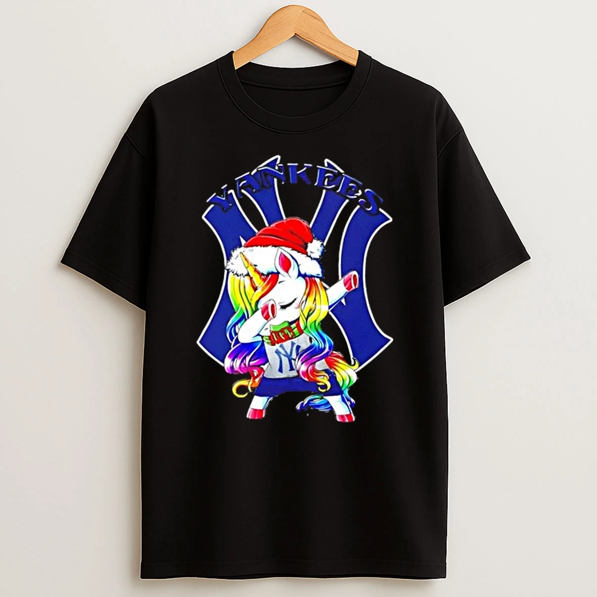 New York Yankees X Unicorn Santa Hat Dabbing Merry Christmas Shirts