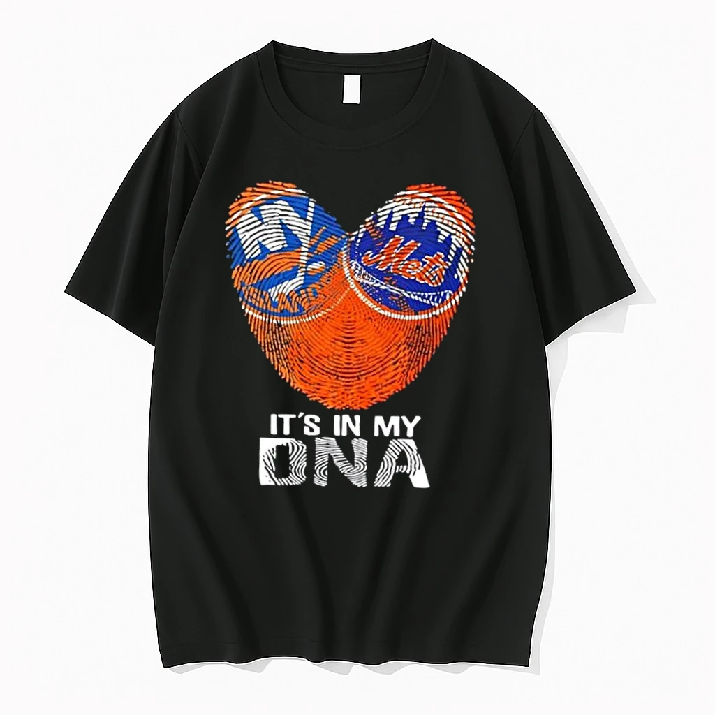 New York City Sports Islanders X Mets Its In My Dna Fingerprint Heart Shirts