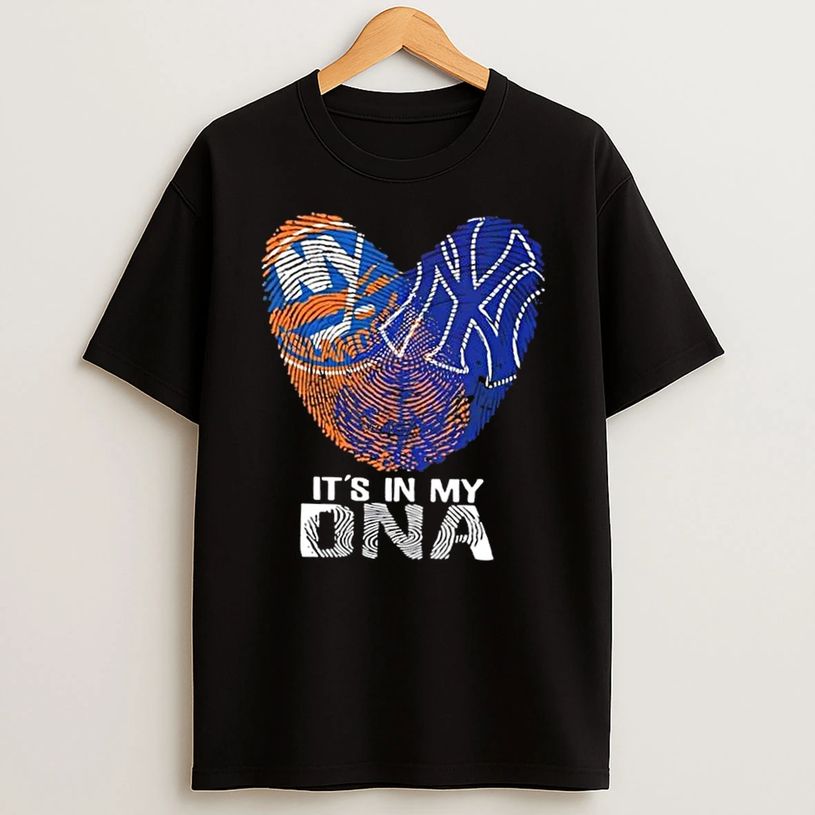 New York City Sports Islanders X Yankees Its In My Dna Fingerprint Heart Shirts