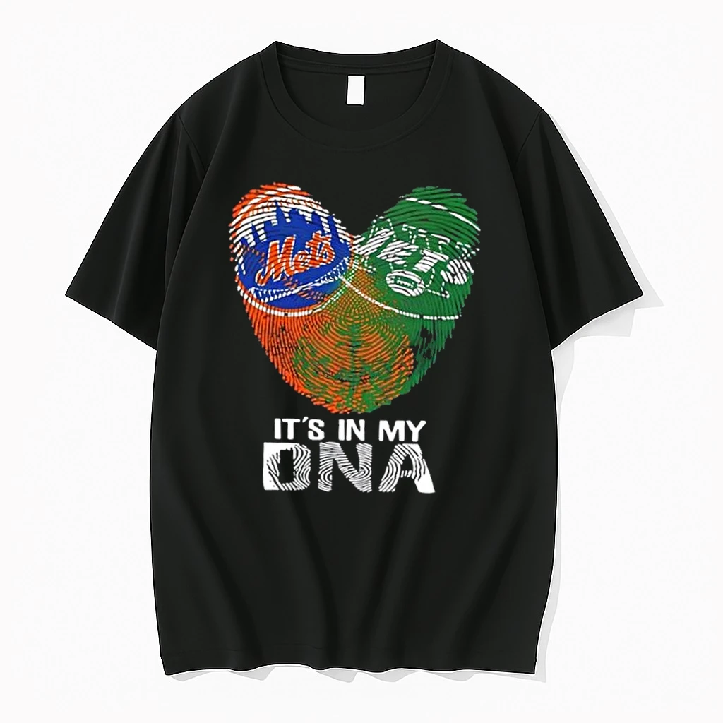 New York City Sports Mets X Jets Its In My Dna Fingerprint Heart Shirts