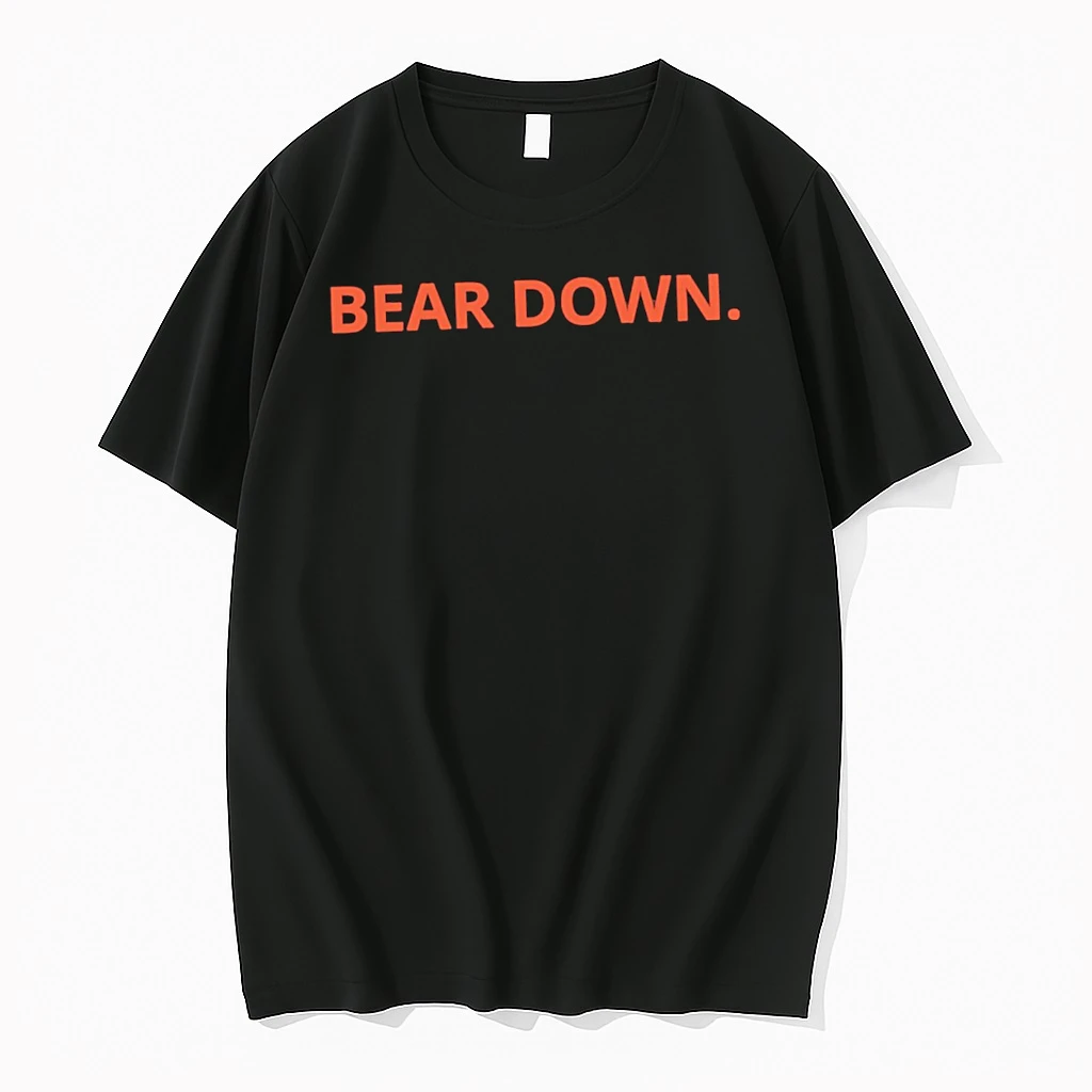 Nice Bear Down Chicago Bear Text Shirts