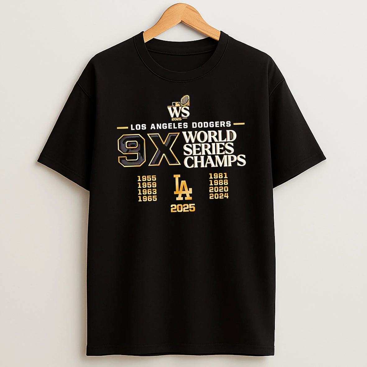 Nice Los Angeles Dodgers Win 9x World Series Champs Shirts
