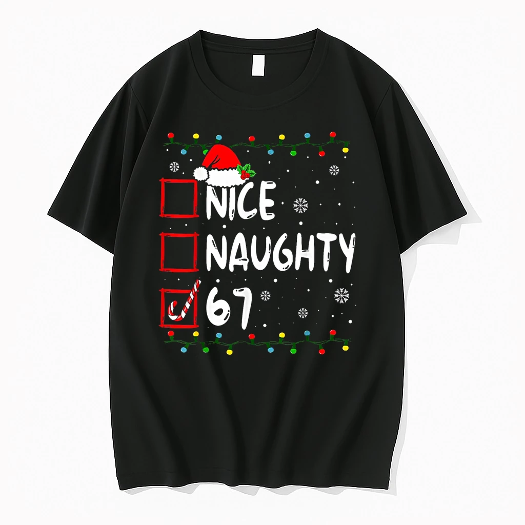 Nice Naughty 6 7 Meme 67 Christmas Six Seven Xmas Shirts