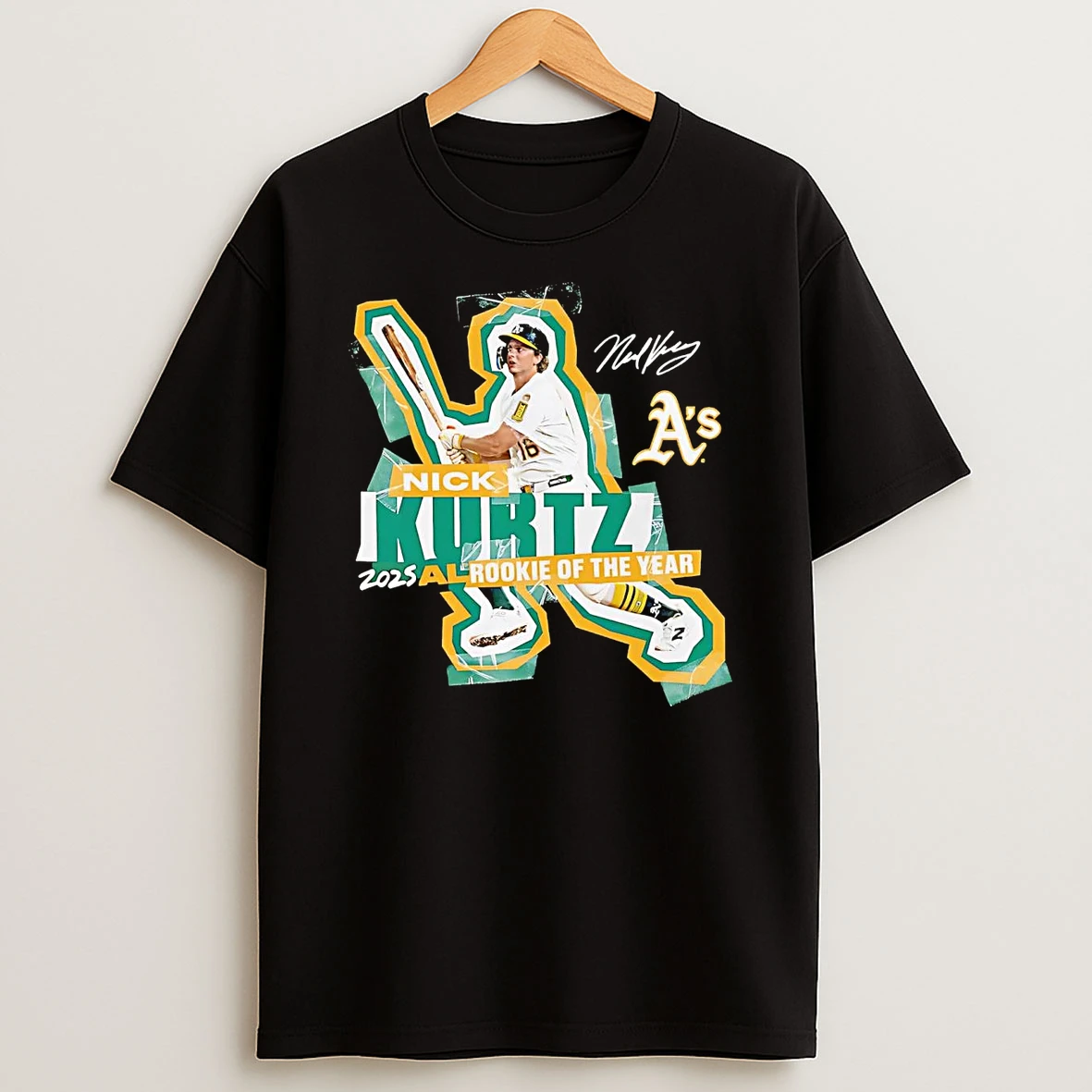Nick Kurtz American League Rookie Of The Year 2025 Oakland Athletics Shirts