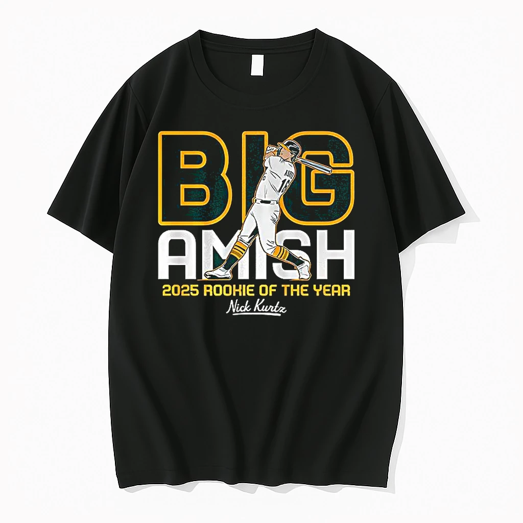 Nick Kurtz Oakland Athletics Baseball Big Amish Rookie Of The Year 2025 Shirts