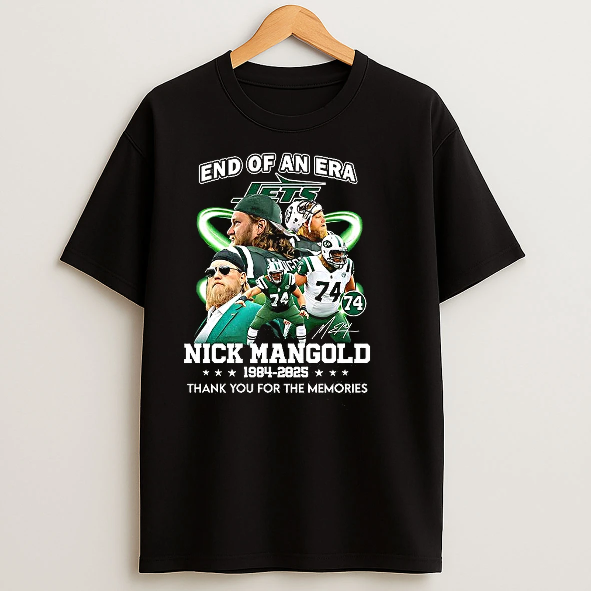 Nick Mangold End Of An Era Thank You For The Memories 2025 Signature T Shirts