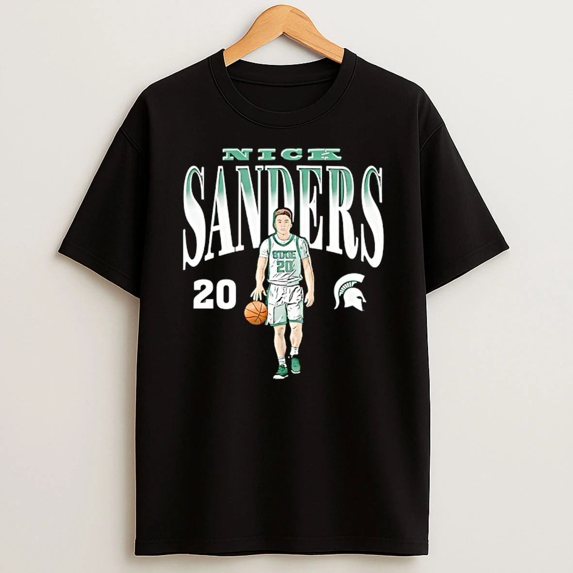 Nick Sanders 20 Michigan State Spartans Football Shirts