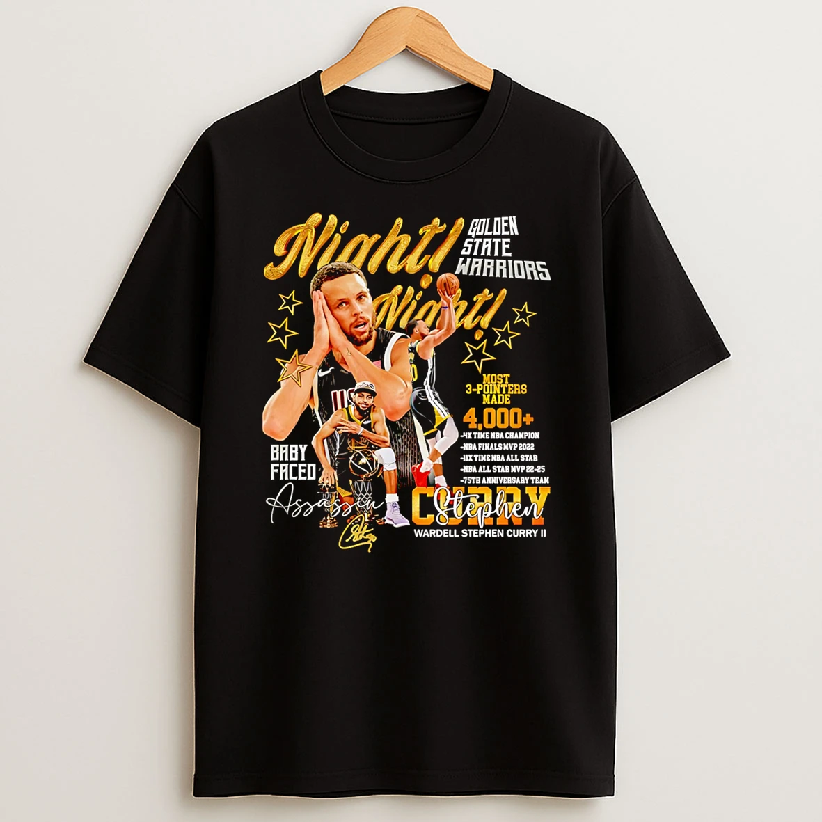 Night Night Baby Faced Most 3 Pointers Made 4000 Stephen Curry Shirts