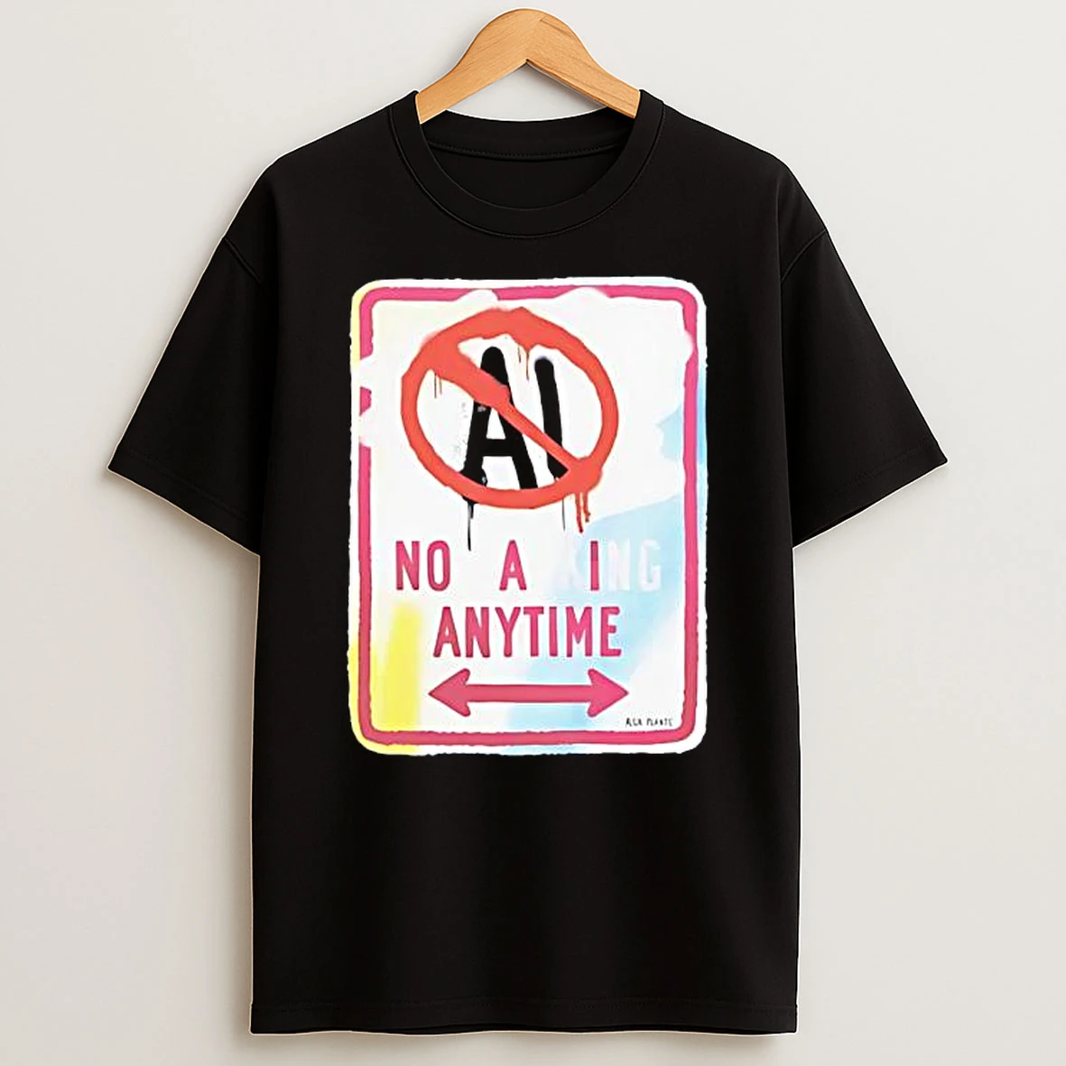 No Ai Anytime Red Circle Shirts
