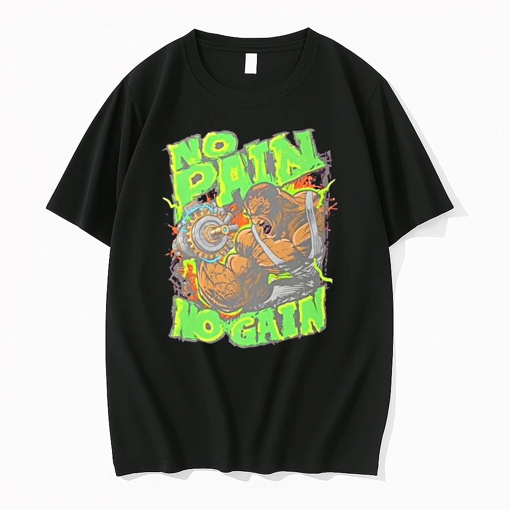 No Pain No Gain Gym Beast Fitness Workout Shirts