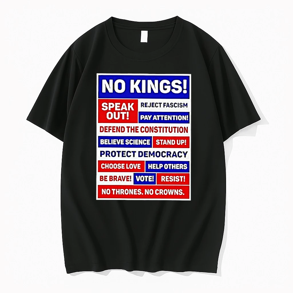 No Kings Speak Out Reject Fascism Pay Attention Defend The Constitution Believe Science Shirts