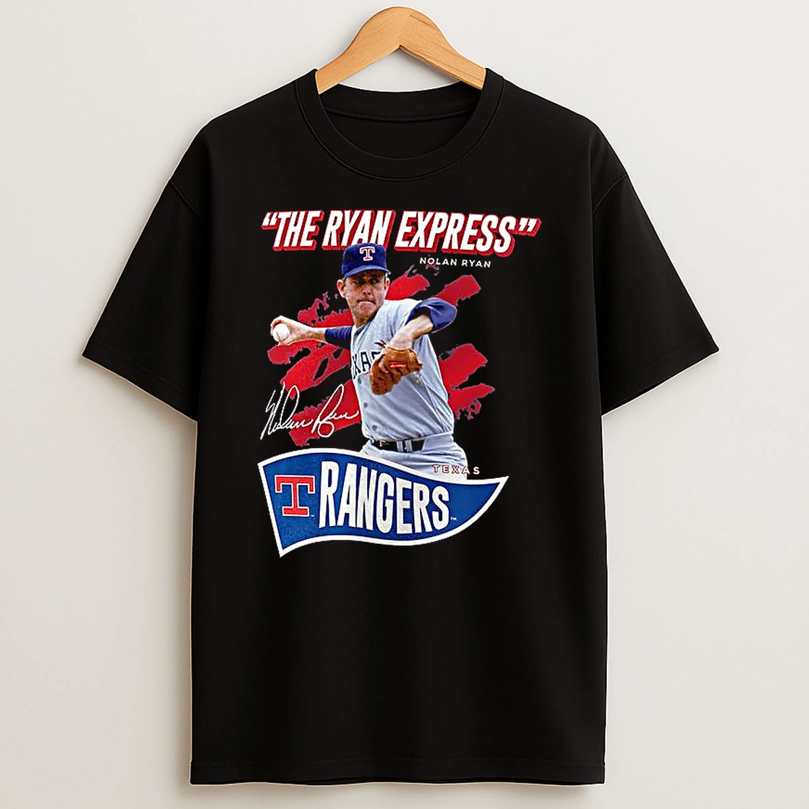 Nolan Ryan Texas Rangers The Ryan Express Signature Shirts