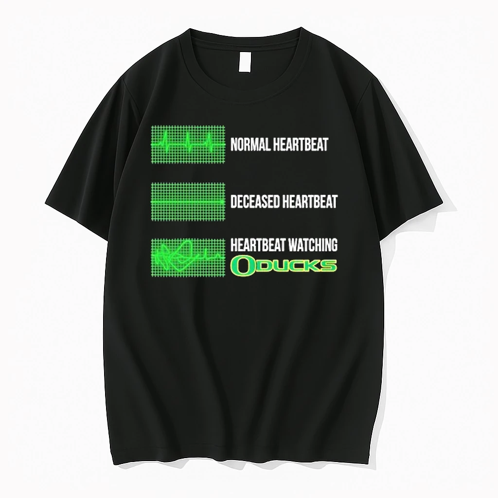 Normal Heartbeat Deceased Heartbeat Heartbeat Watching Oregon Ducks Shirts