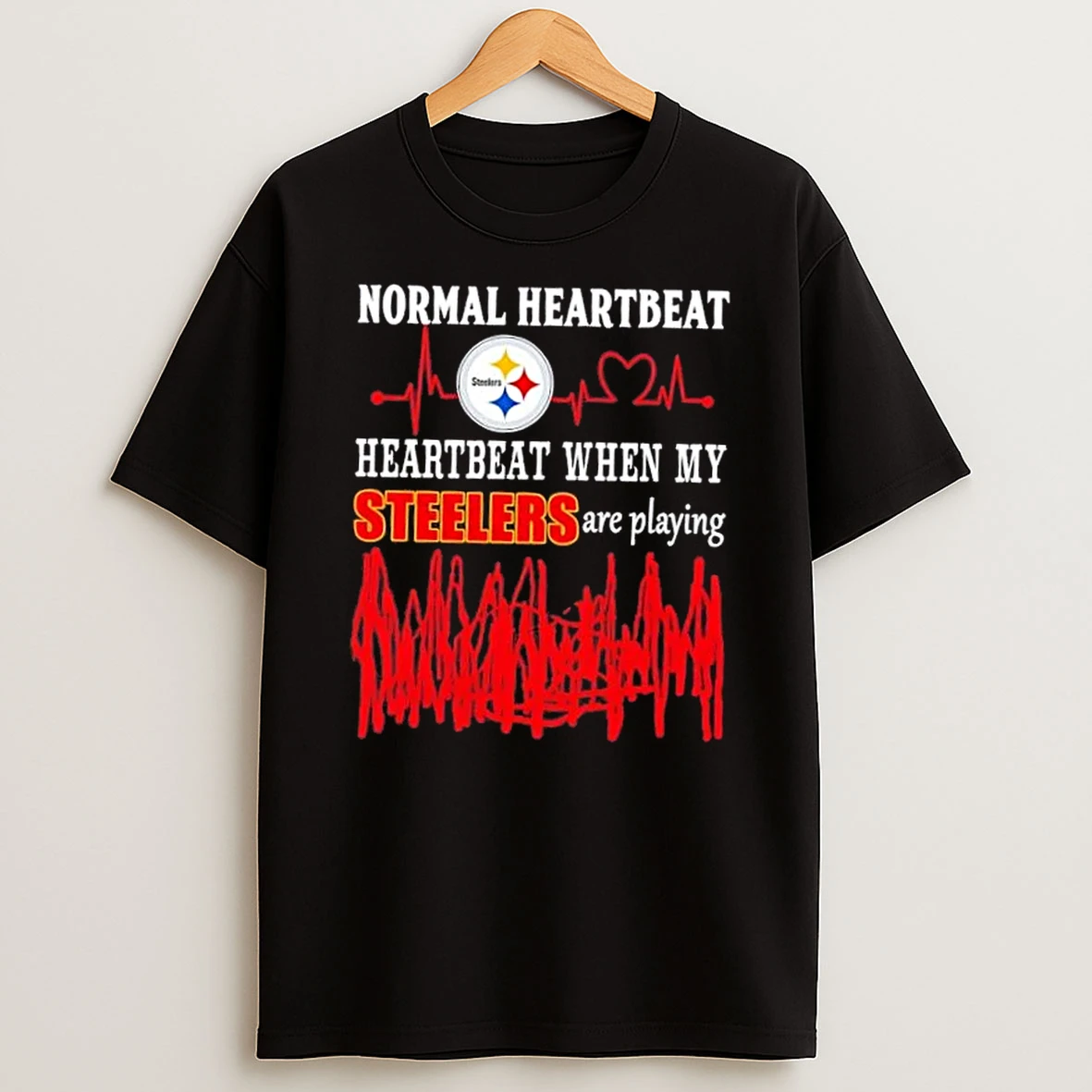 Normal Heartbeat Heartbeat When My Pittsburgh Steelers Are Playing Shirts