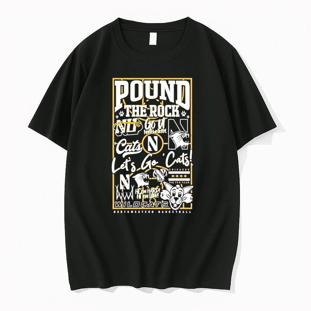 Northwestern Football Pound The Rock Lets Go Cats Shirts