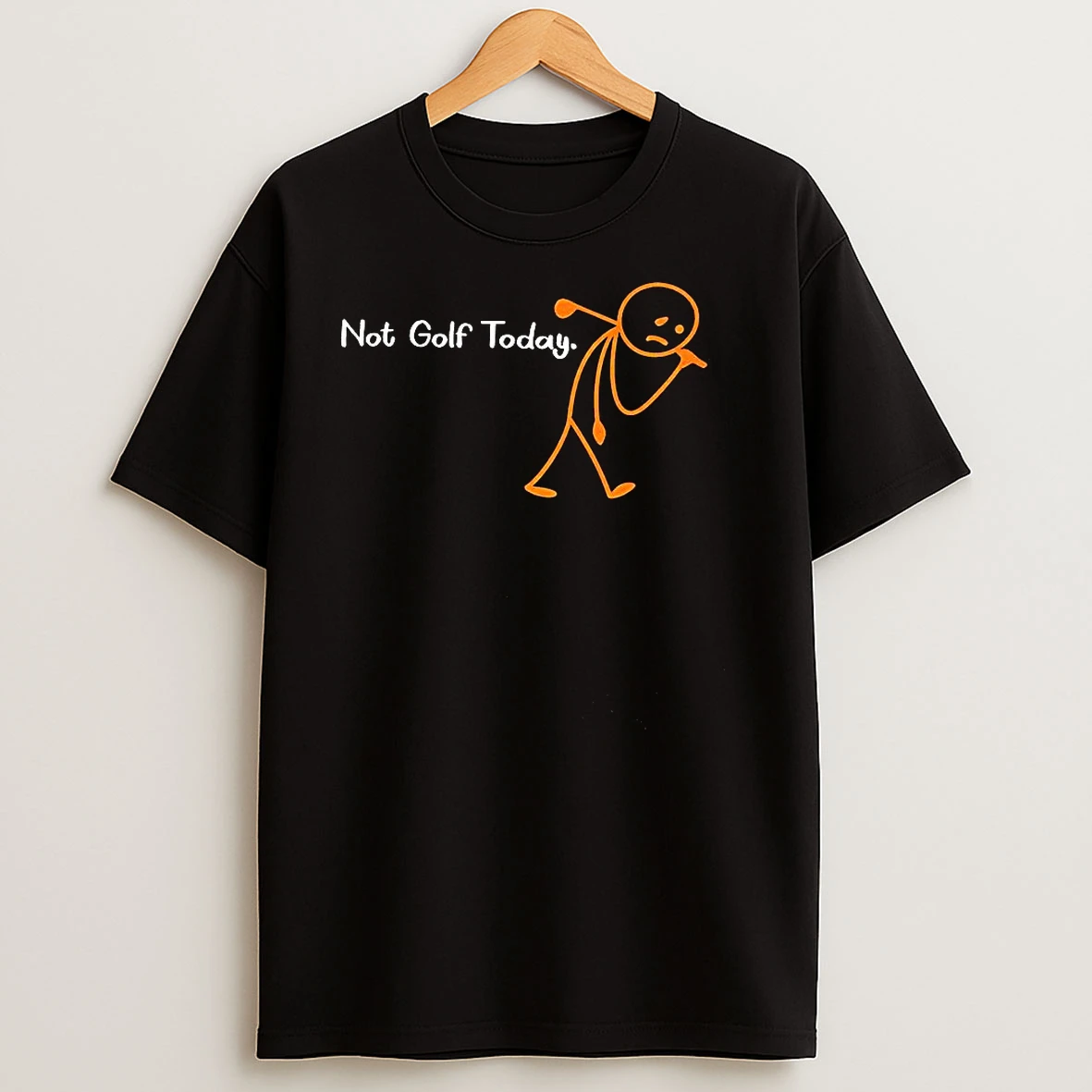 Not Golf Today Hooded Stickman T Shirts