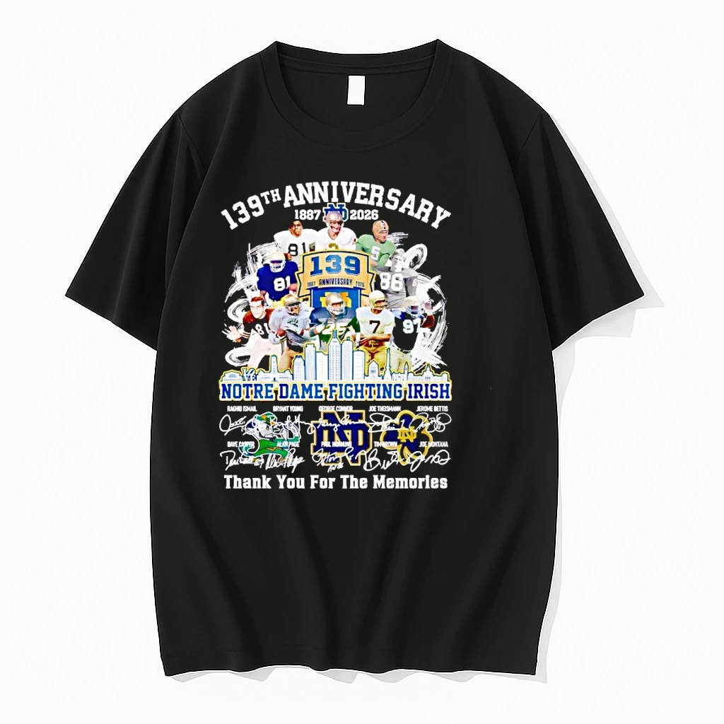Notre Dame Fighting Irish 139th Anniversary 1887 2026 Thank You For The Memories Shirts