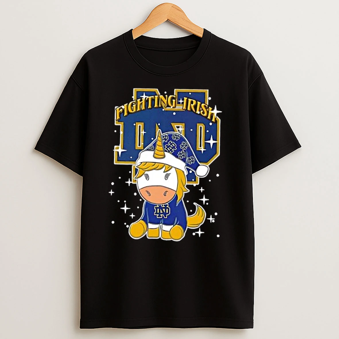 Notre Dame Fighting Irish Football X Unicorn Merry Christmas T Shirts