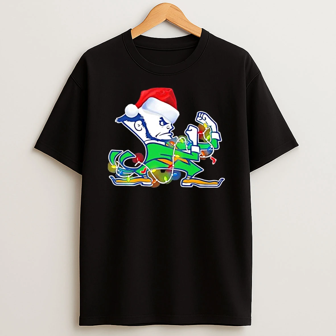 Notre Dame Fighting Irish Logo Christmas Lights Shirts