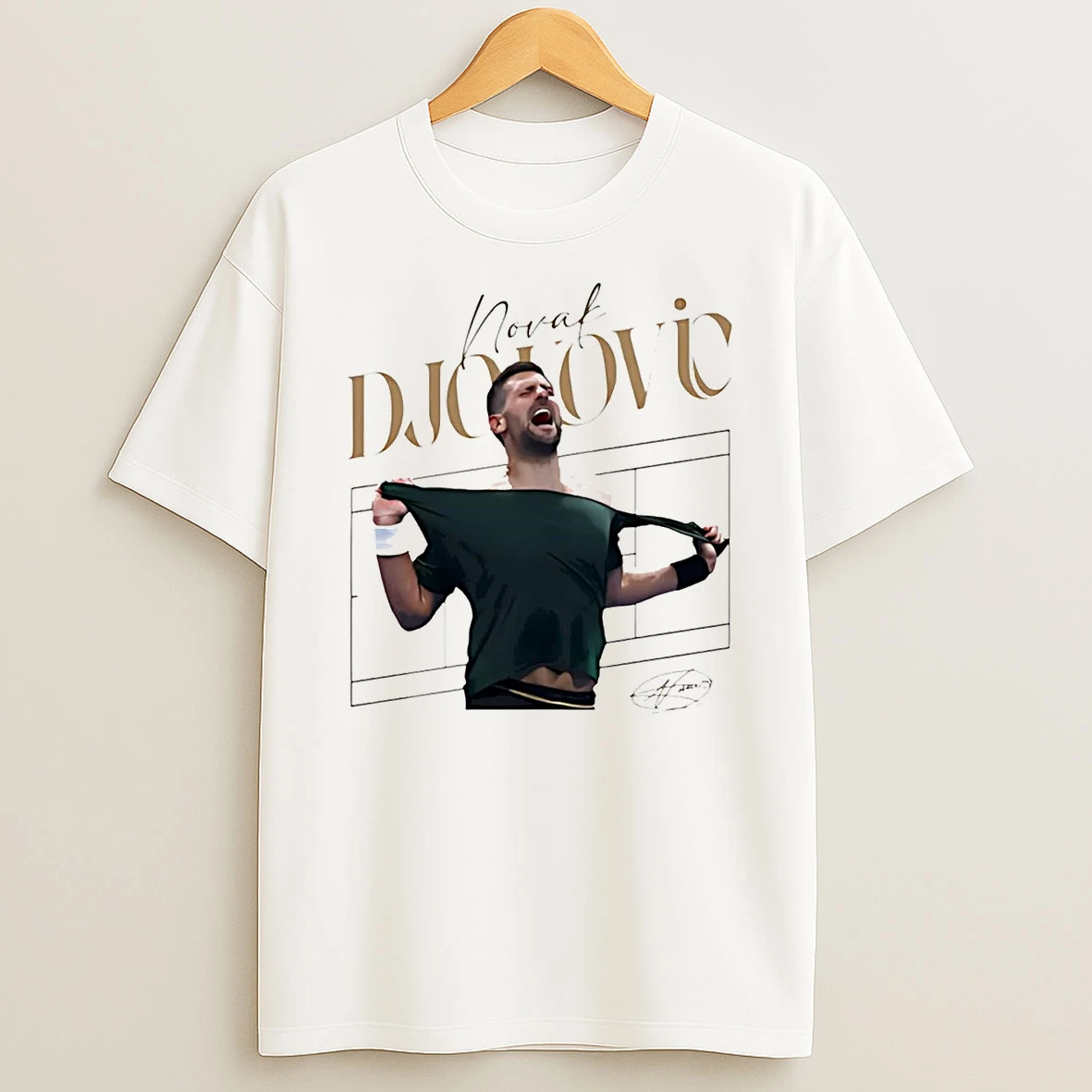 Novak Djokovic Ripping Off Celebration Atp Finals Shirts
