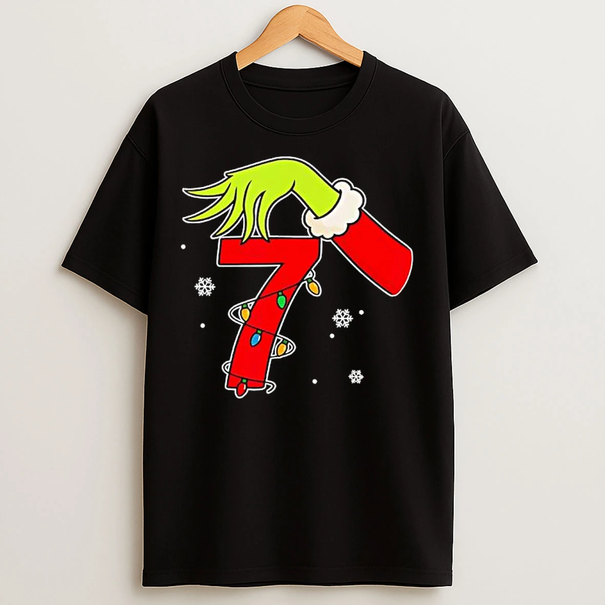 Number 7 Christmas 67 Six Seven Meme Xmas Grinch Hand T Shirts
