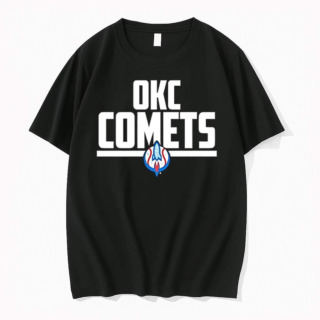 Okc Comets Rocket On Deck Logo Shirts