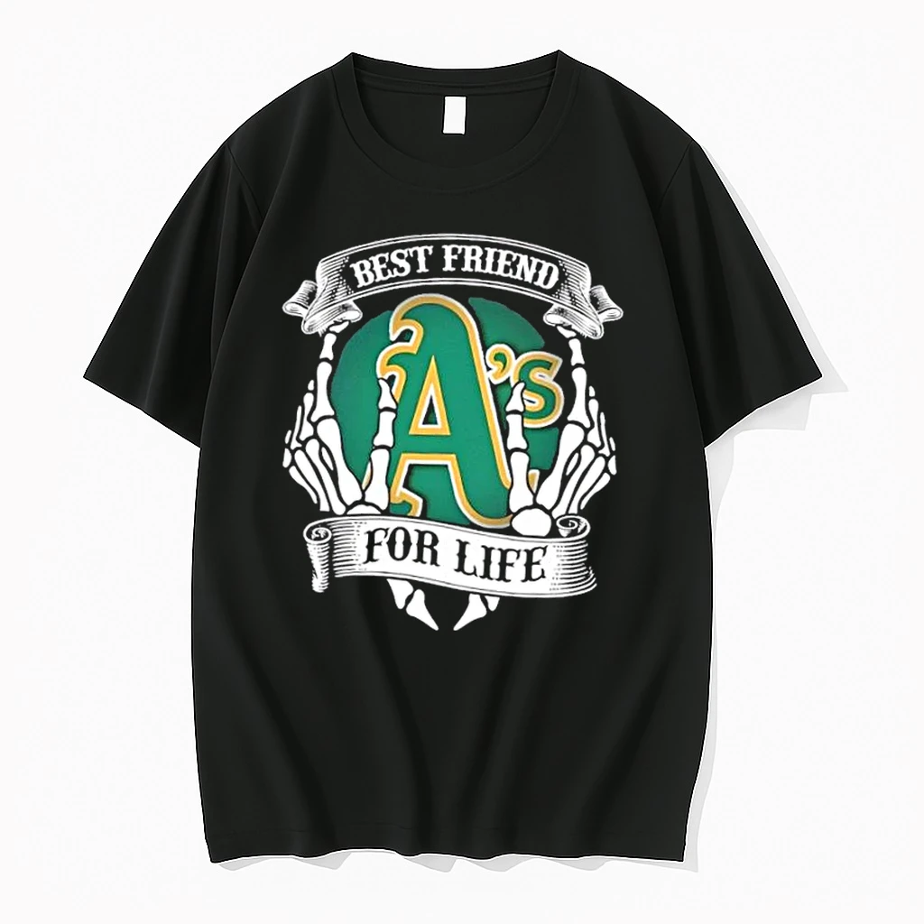 Oakland Athletics Baseball Best Friend For Life Hands Bones Shirts