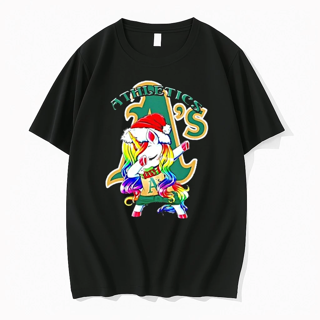 Oakland Athletics X Unicorn Santa Hat Dabbing Merry Christmas Shirts