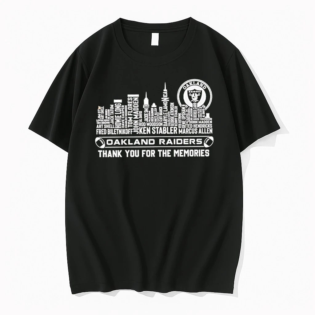 Oakland Raiders Players List Names Thank You For The Memories Shirts
