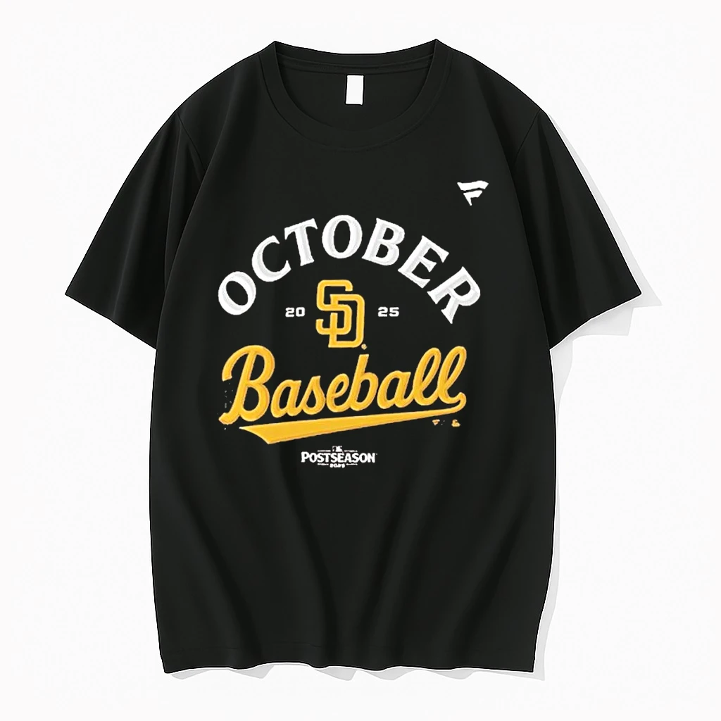October Baseball Padres 2025 Mlb Postseason Clinched Shirts
