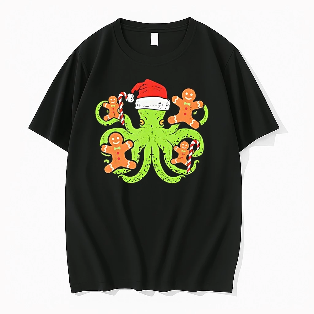 Octopus Christmas Gingerbread Shirts