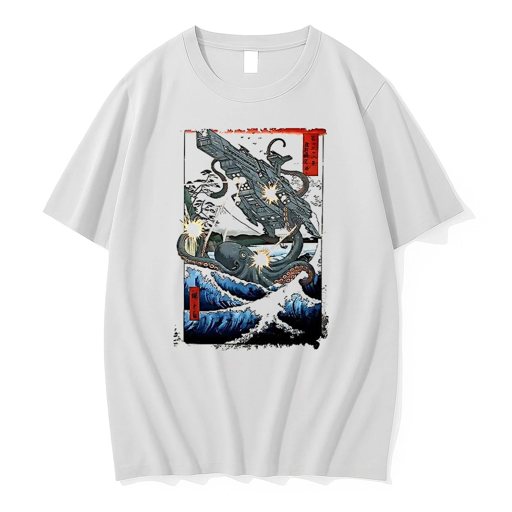 Octopus Vs Spaceship Ukiyo E Shirts