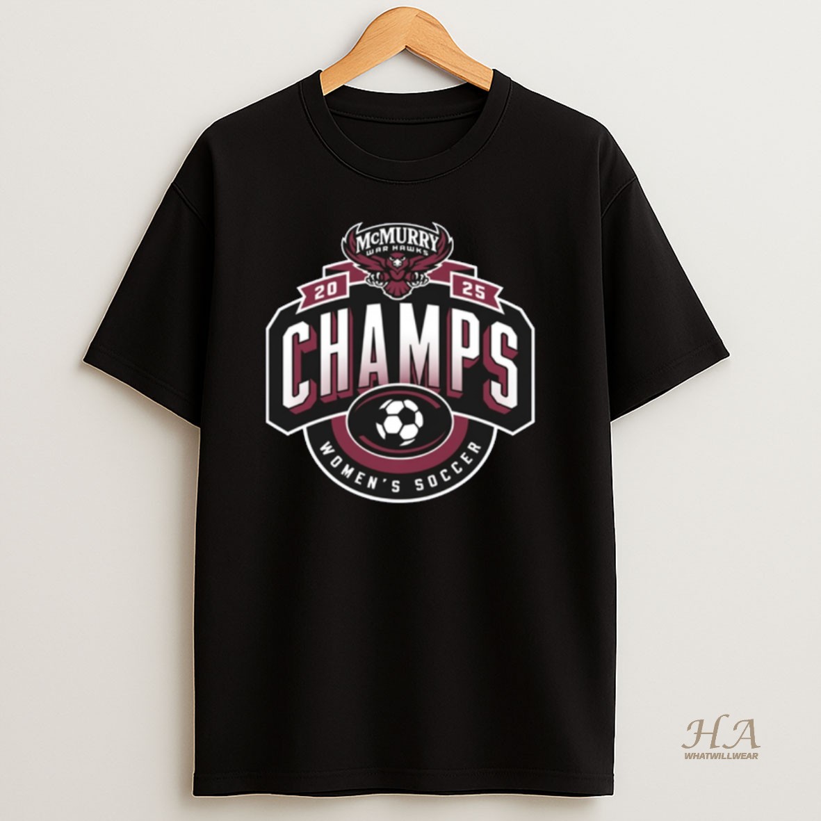 Official 2025 Champs Mcmurry Womens Soccer Logo T Shirt