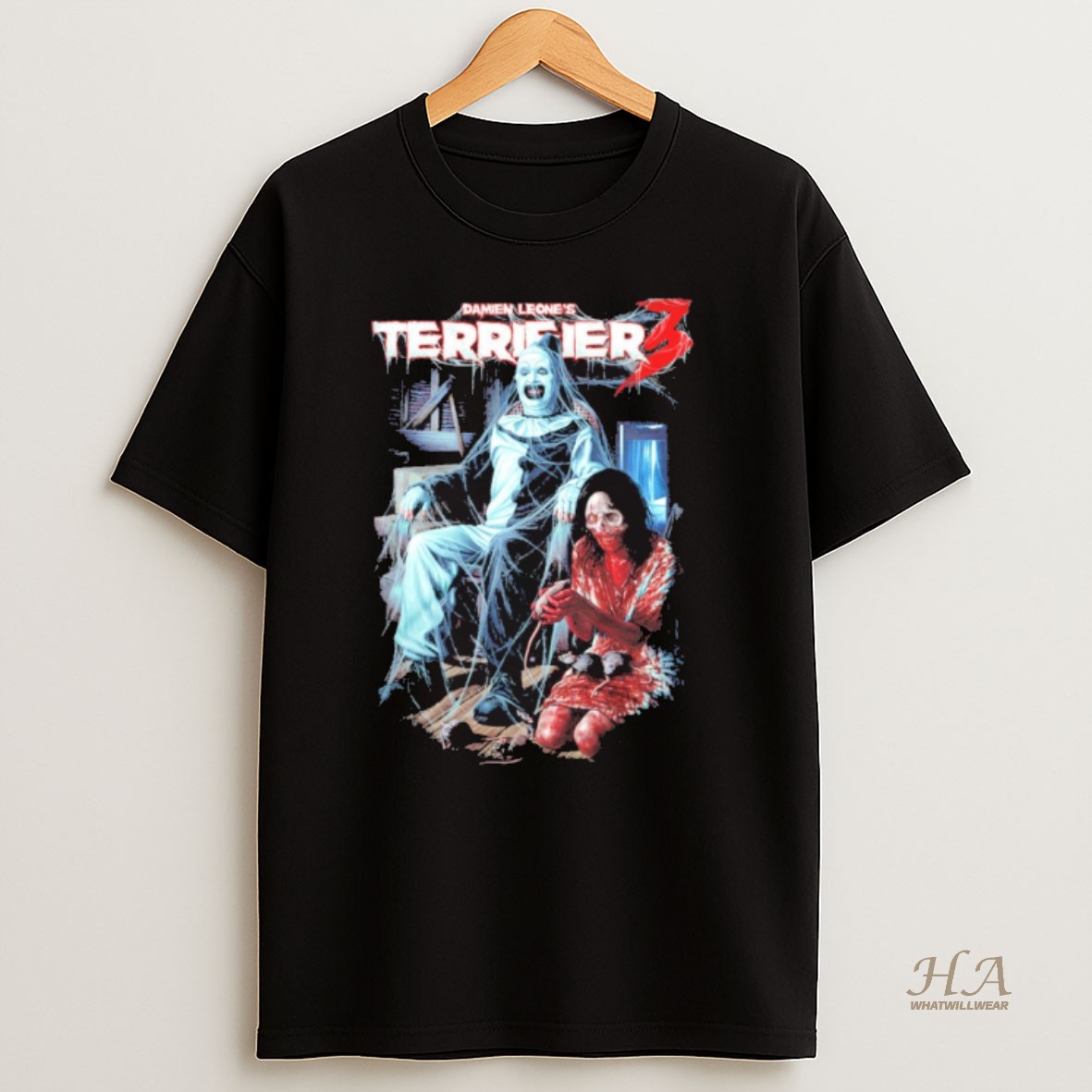 Official 2025 Damien Leones Terrifier 3 Terrors In The Attic T Shirt