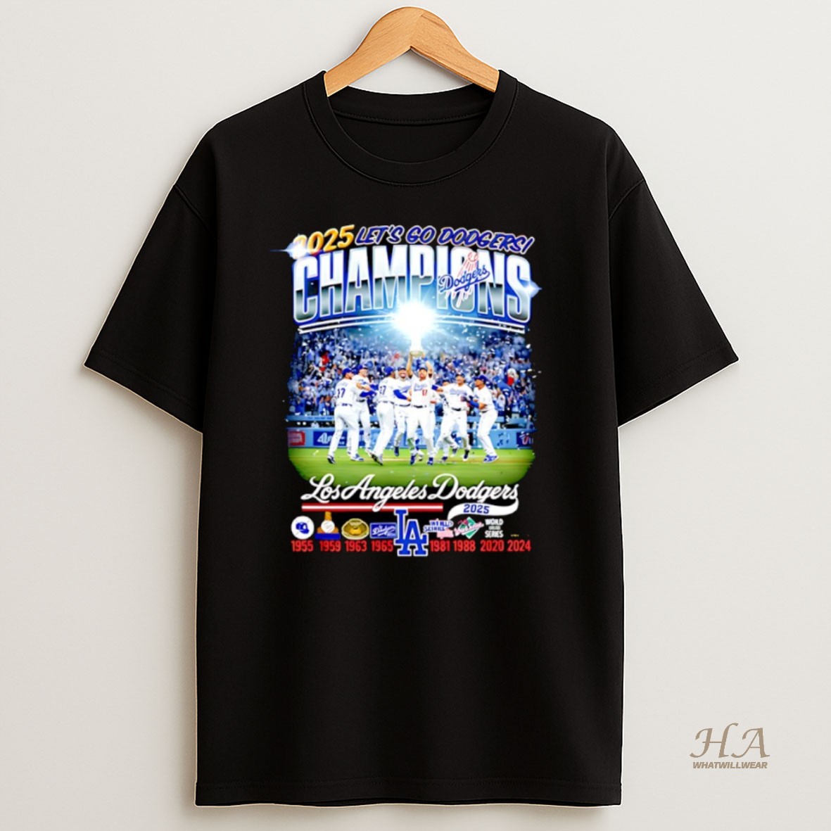 Official 2025 Lets Go Dodgers Champions World Series 2025 Los Angeles Dodgers Mlb Shirt