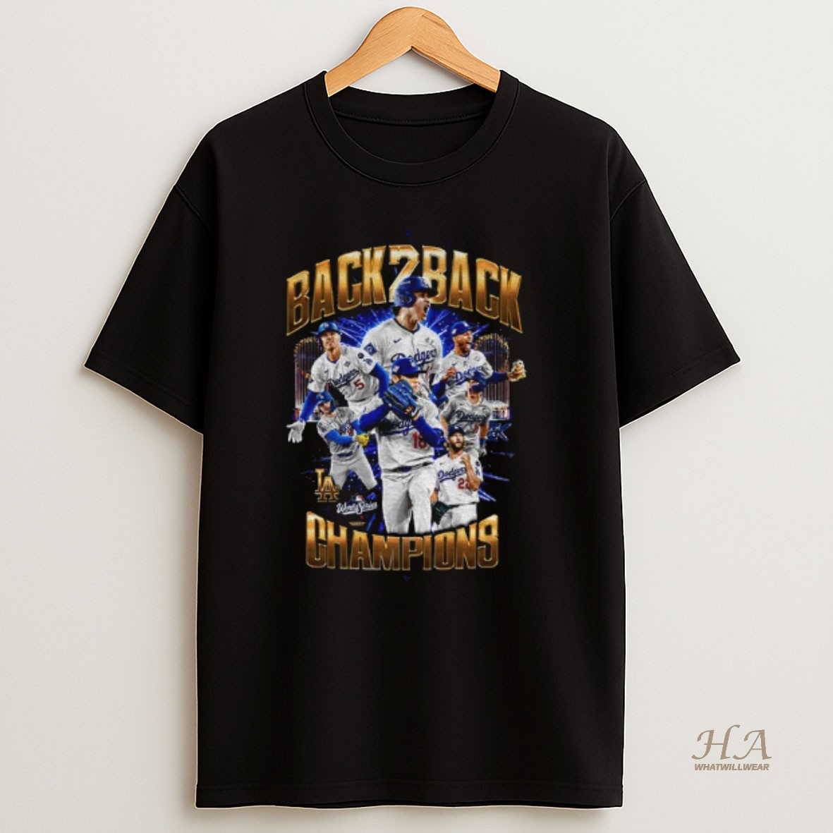 Official 2025 Los Angeles Dodgers Back To Back Champions World Series Mlb Baseball T Shirt