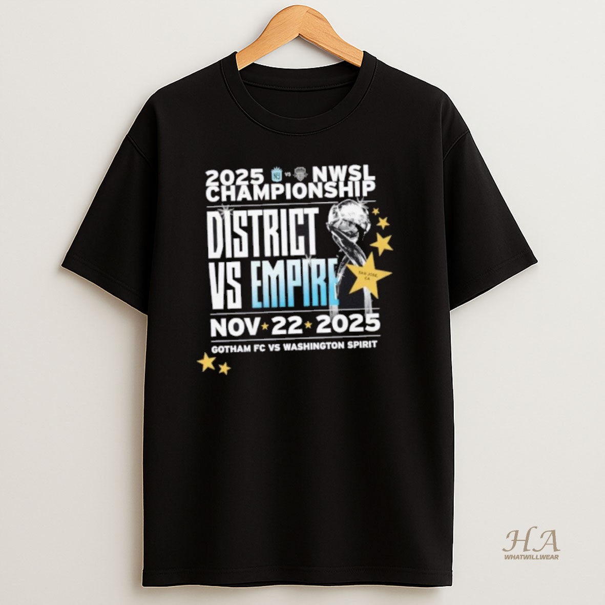 Official 2025 Nwsl Championship Gotham Fc Vs Washington Spirit T Shirt