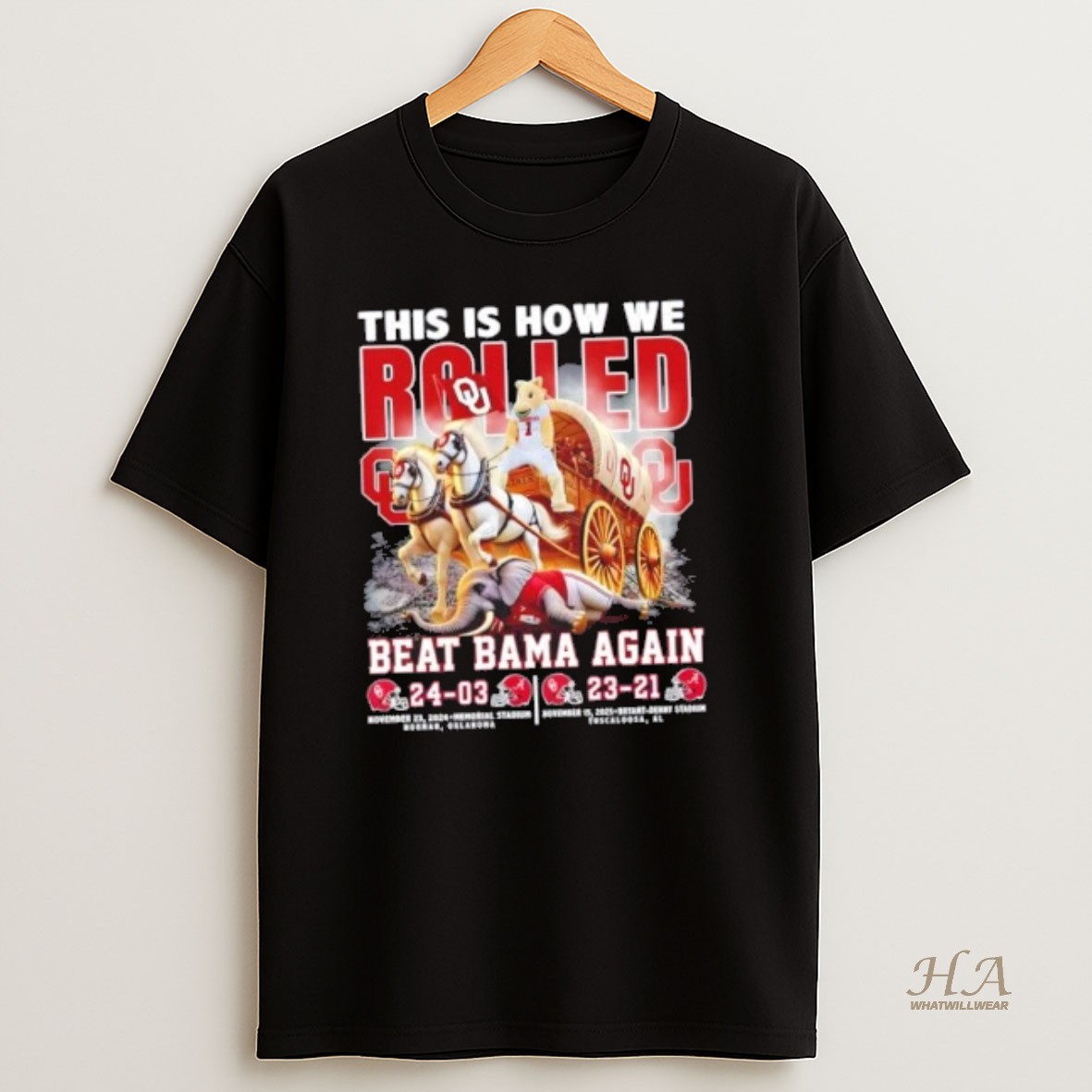 Official 2025 Oklahoma Sooners This Is How We Rolled Beat Bama Again T Shirt
