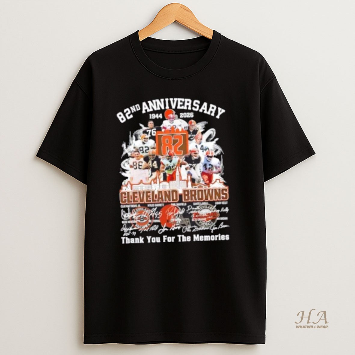 Official 82nd Anniversary Cleveland Browns Legends Thank You For The Memories T Shirt