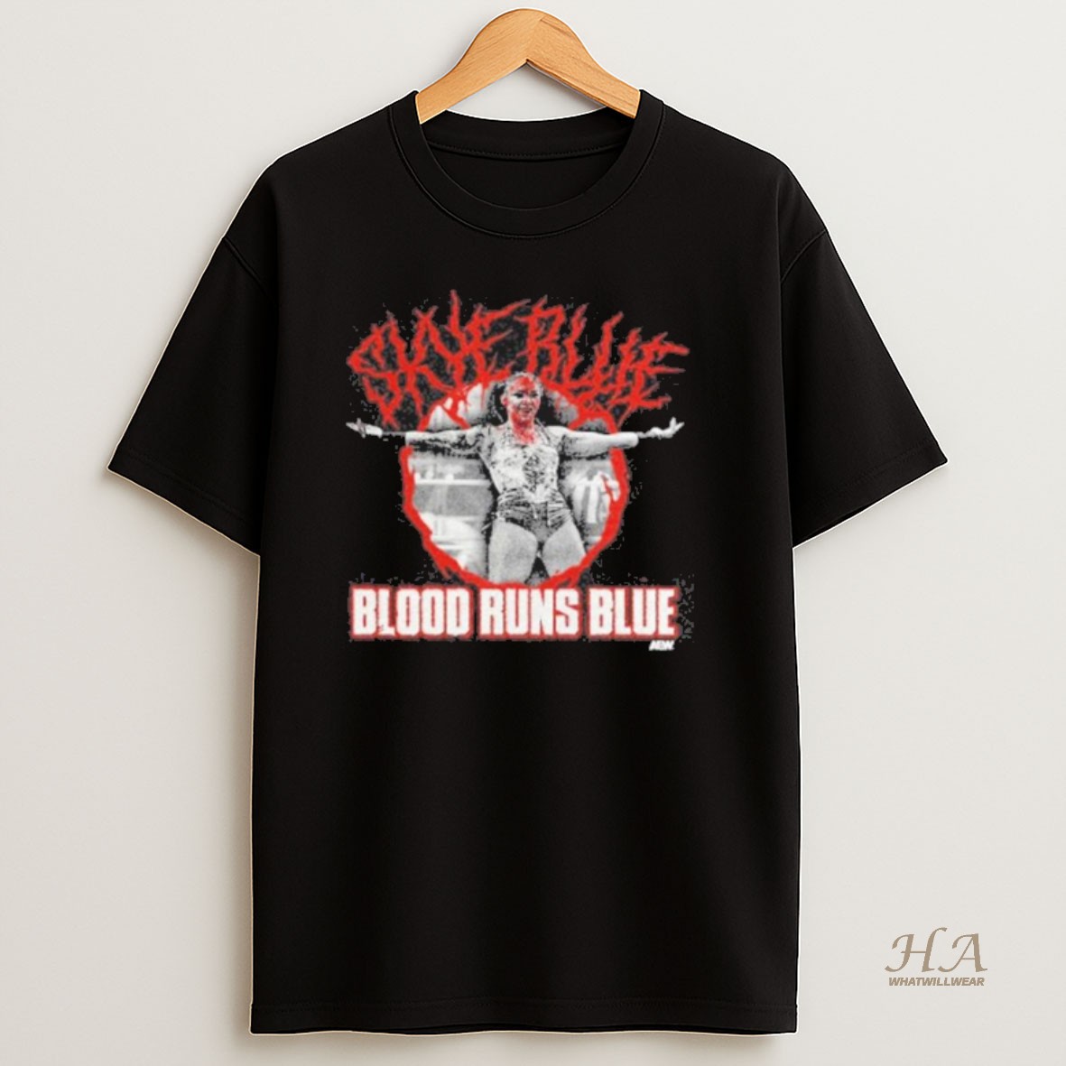 Official Aew Skye Blue Blood Runs Blue T Shirt