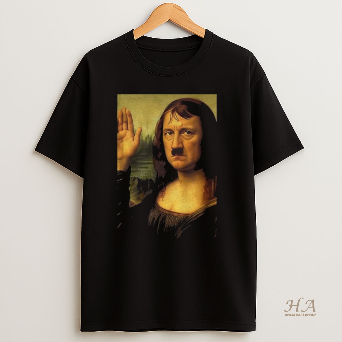 Official Adolf Hitler Mona Lisa Monein Lisa Parody T Shirt