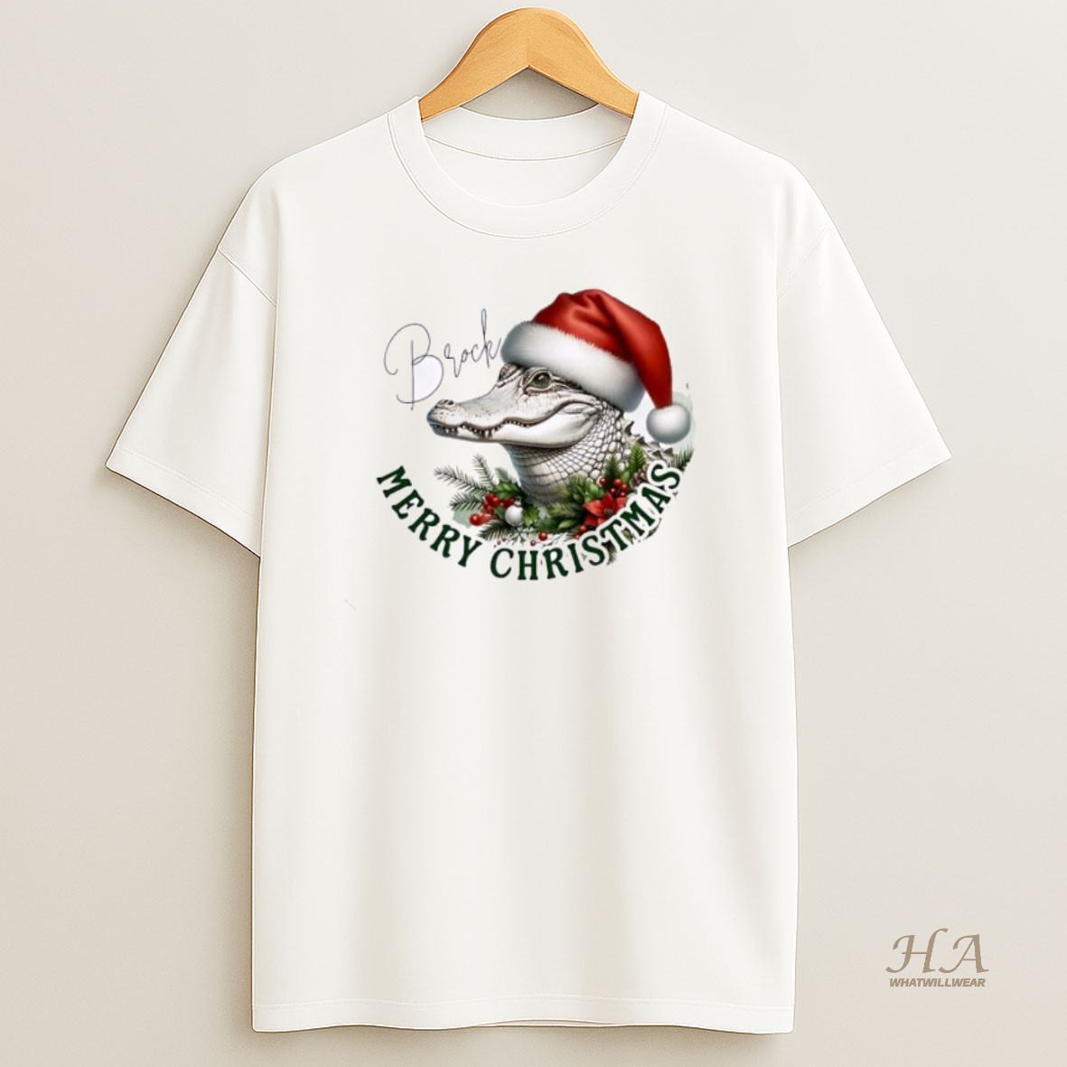 Official Albino Alligator Xmas Babys First Christmas Personalized Ornaments White T Shirt
