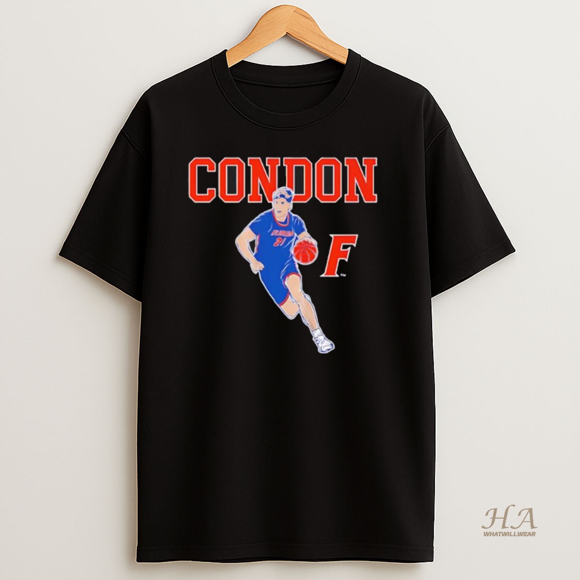 Official Alex Condon Name Pose Florida Basketball New Style Black T Shirt